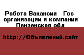 Работа Вакансии - Гос. организации и компании. Пензенская обл.